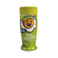A green container with a cartoon face on it.