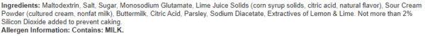 A close up of the name of a drink